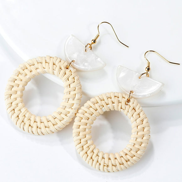 Semicircle Bamboo Drop Earrings
