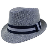 Women's Straw Hat Double Color With Stripe Ribbon